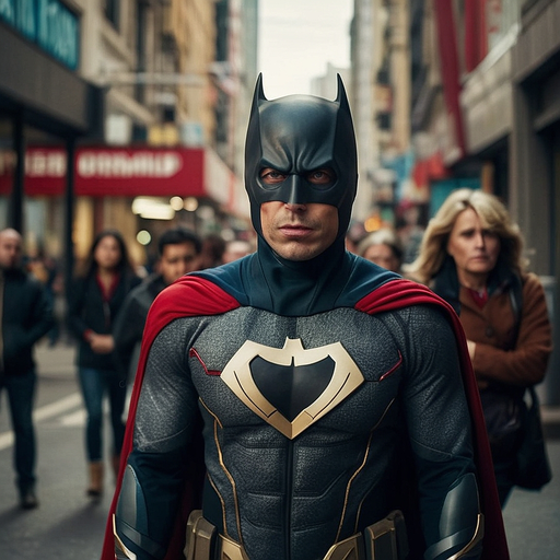 Batman’s Solitary Stroll: A City in Motion, One Man in Focus