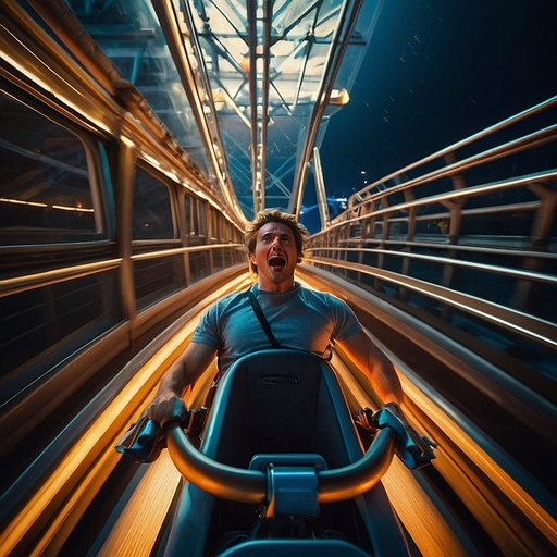 A Night of Thrilling Speed: Sledding Through the Glass Tunnel