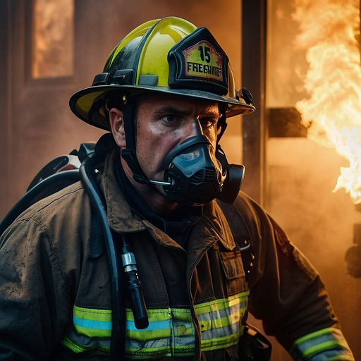 Firefighter Faces the Blaze: A Moment of Courage