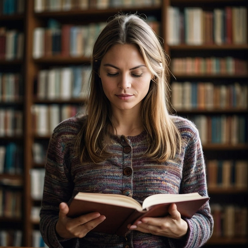 Lost in the Pages: A Moment of Tranquility in the Library