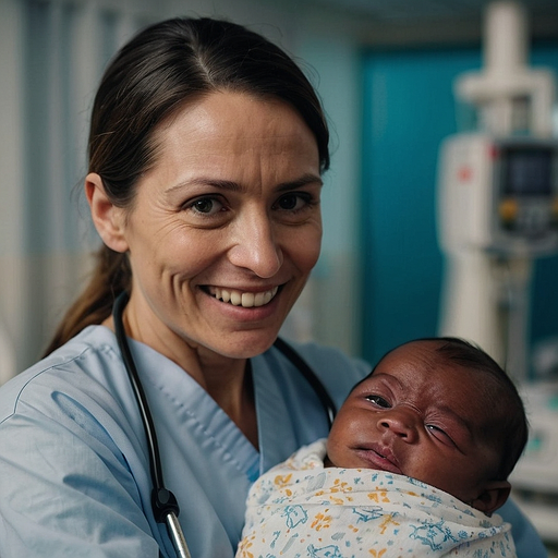 A Moment of Tender Care: Nurse’s Smile Lights Up Newborn’s World