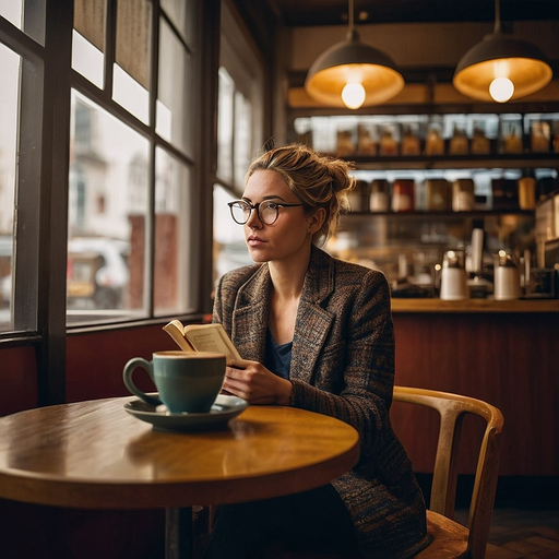 Lost in Thought: A Moment of Tranquility at the Cafe