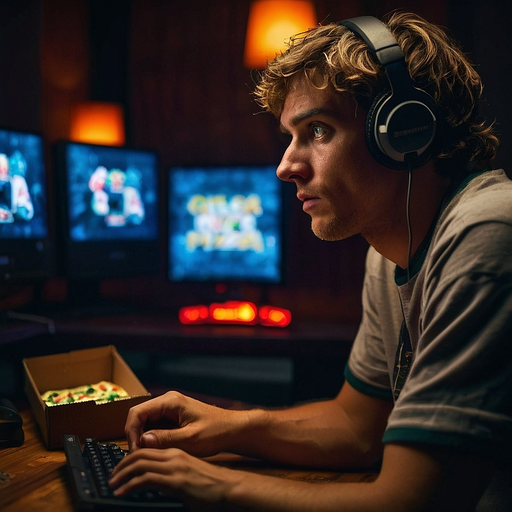 The Gamer’s Focus: A Moment of Intensity