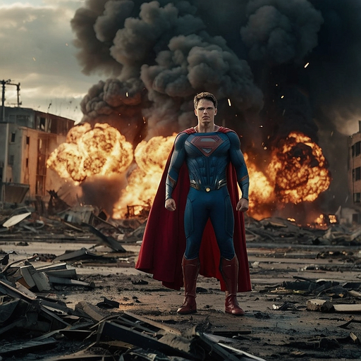 Superman Stands Tall Amidst Devastation