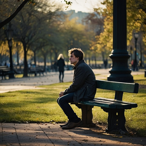 Lost in Thought: A Moment of Serenity in the Park