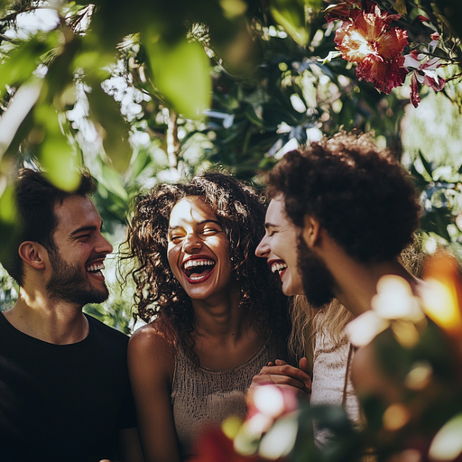 Sunlight and Laughter: A Moment of Joy in the Garden