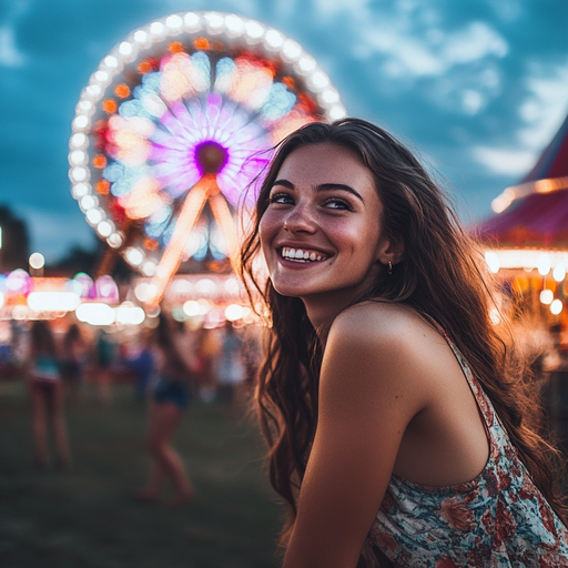 A Moment of Whimsical Delight at the Carnival