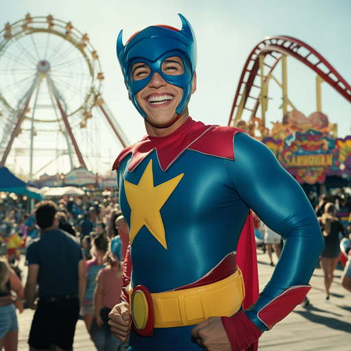 Superhero Smiles Bright at the Carnival