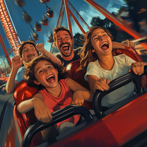 Screaming with Joy: A Family’s Thrilling Roller Coaster Ride