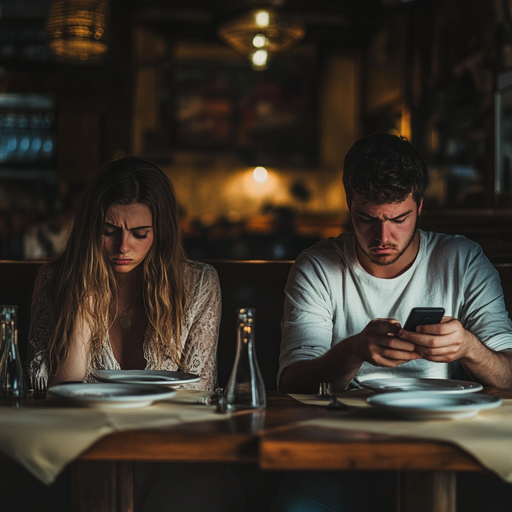 Silence Speaks Volumes: A Couple’s Lonely Dinner