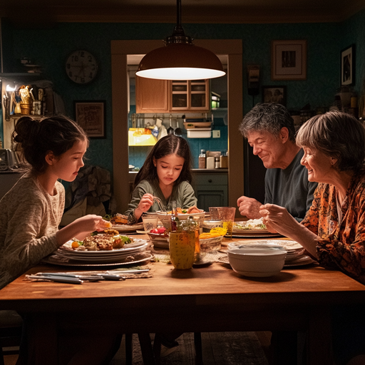 Family Dinner: A Moment of Warmth and Connection