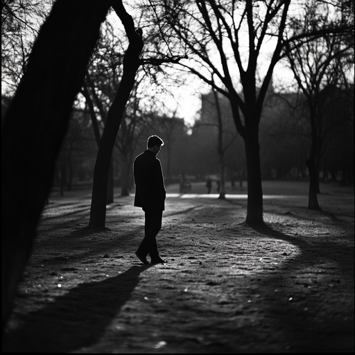 Silhouetted in the Setting Sun: A Moment of Solitude