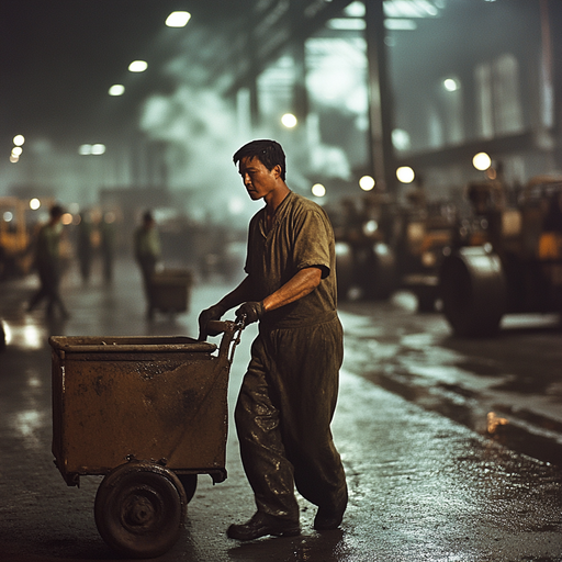 The Weight of Solitude: A Worker’s Tale in the Industrial Twilight