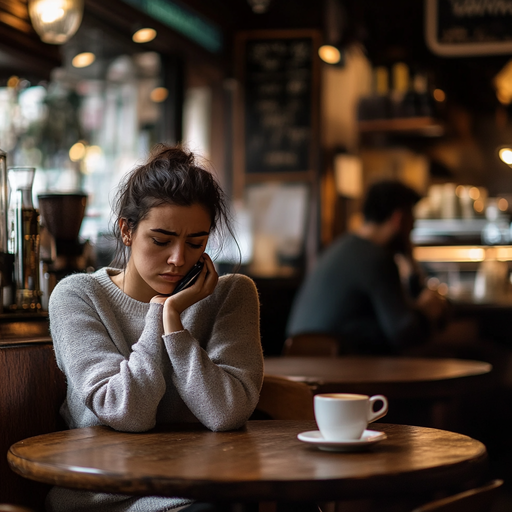 A Moment of Melancholy in the Cafe