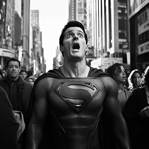 Superman’s Shocked Gaze: A Moment of Intensity