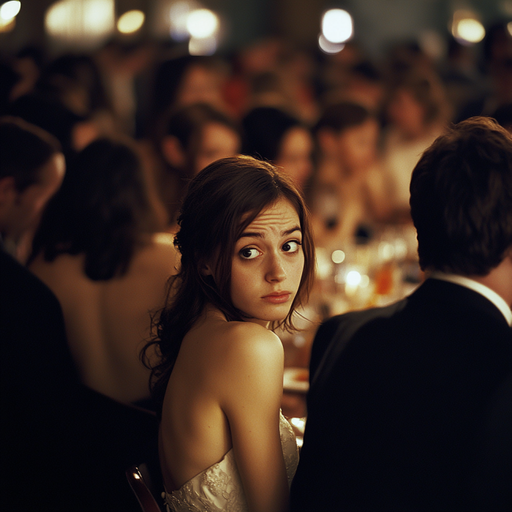 A Moment of Intrigue at the Wedding Reception