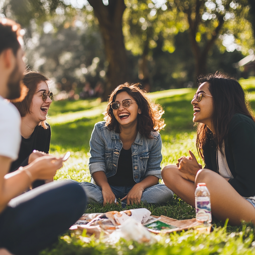 Sunny Day Picnic Vibes: Friends, Laughter, and Pure Joy