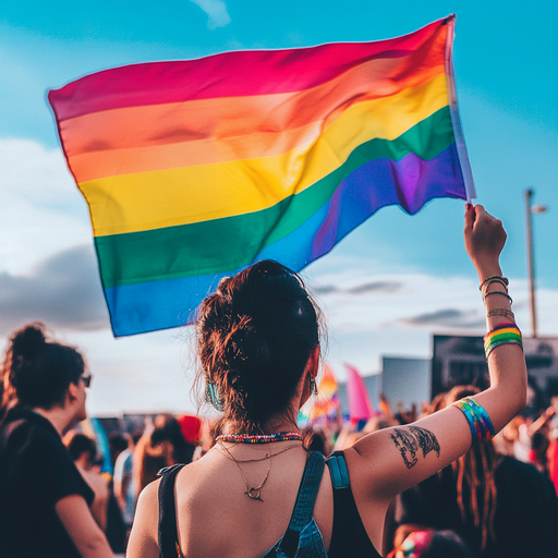 Pride Flag Flies High, Symbol of Hope and Joy