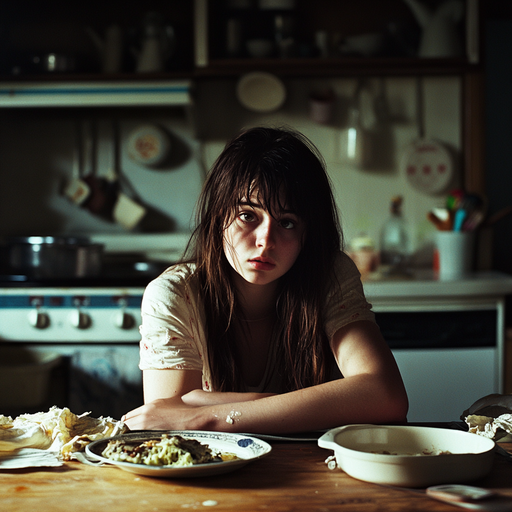 Lost in the Shadows of a Messy Kitchen