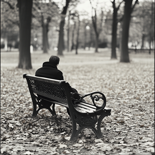 Lost in the Autumn Leaves: A Moment of Solitude