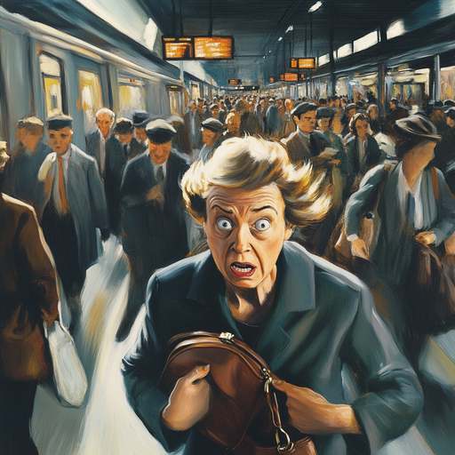 Lost in the Rush: A Woman’s Desperate Flight Through a Crowded Station