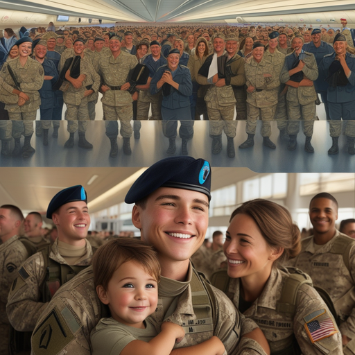 Tears of Joy: Soldiers Reunited with Families at Airport