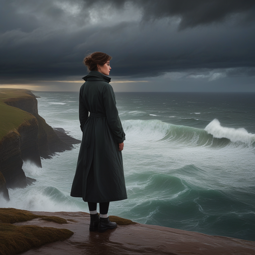 Lost in the Storm: A Woman’s Solitary Contemplation