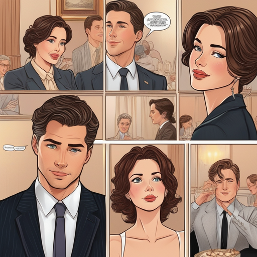 Love and Intrigue Unfold in Realistic Comic Book Scene