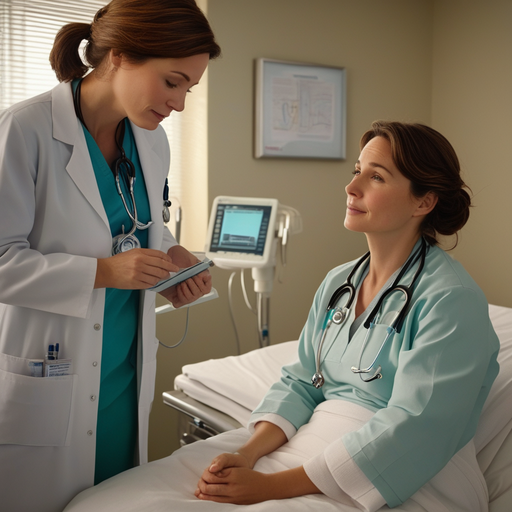 Hopeful Encounter: Doctor and Patient Share a Moment of Calm