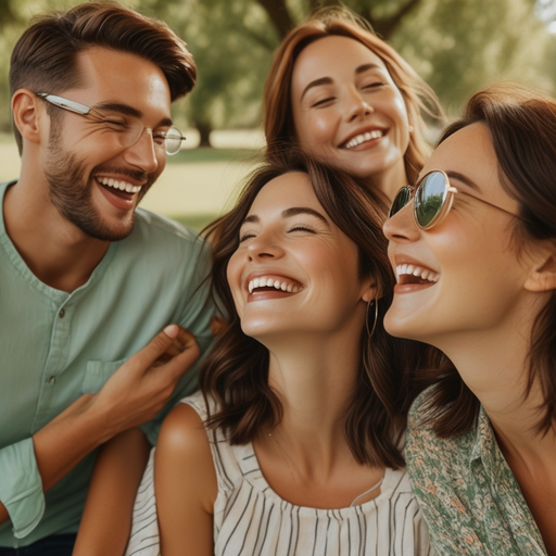 Laughter and Light: Friends Share a Joyful Moment