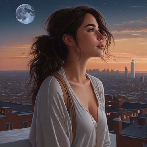 Dreamy Sunset, City Lights, and a Moonlit Moment