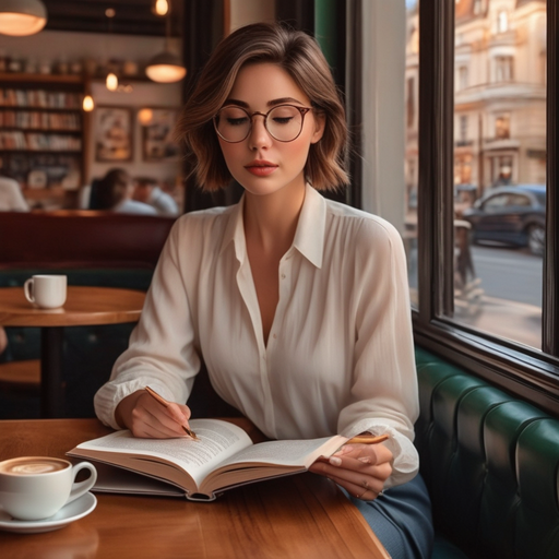 Finding Peace in the Pages: A Moment of Tranquility at the Cafe