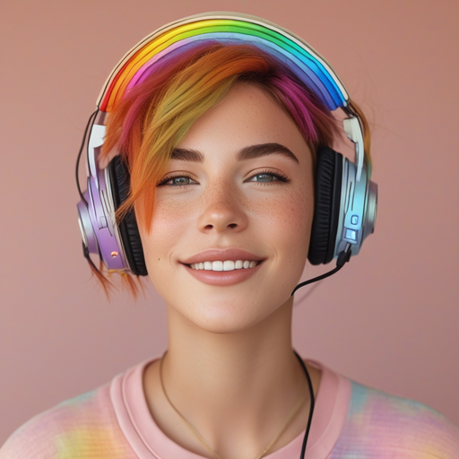 Rainbow Hair, Happy Vibes: A Playful Portrait