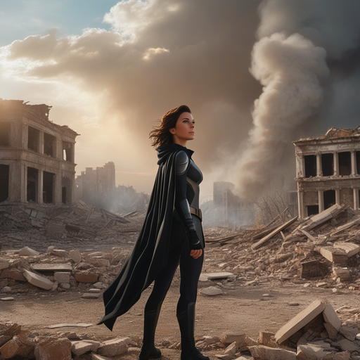 Hope Amidst the Ruins: Superhero Stands Tall After Devastation