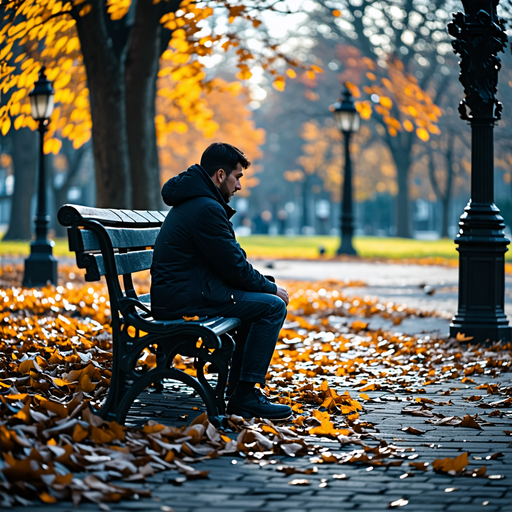 Autumn Reflections: A Moment of Solitude in the Park