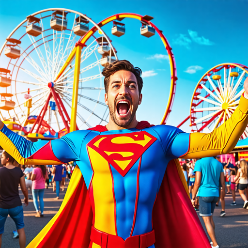 Superman’s Thrilling Day at the Amusement Park!