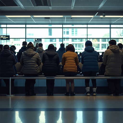 Silhouettes of Anticipation: Waiting in the Airport