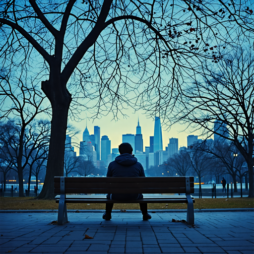 Silhouettes of Solitude: A Moment of Contemplation in the City