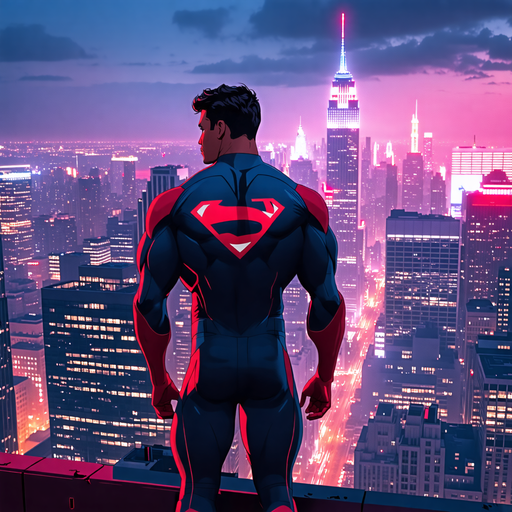 Superman Stands Tall Over New York City