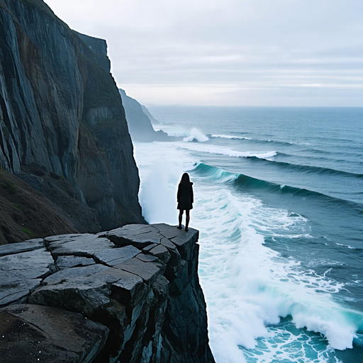 Silhouetted Against the Storm: A Moment of Solitude and Power