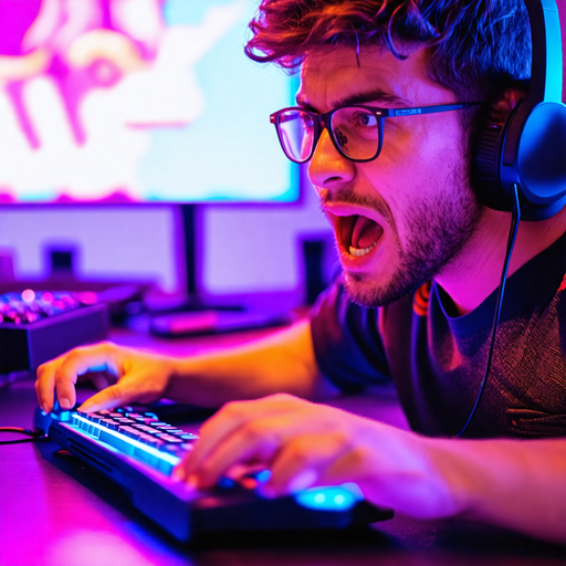 Neon Dreams: Capturing the Intensity of Gaming