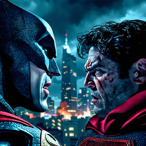 Batman and Superman: A Confrontation in the Shadows