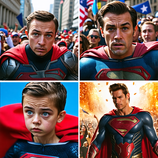 The Evolution of Superman: A Collage of Iconic Moments