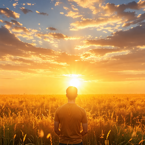 Silhouetted Against the Sunset: A Moment of Tranquility