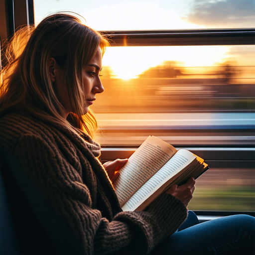 Tranquility in Motion: A Woman Finds Peace Amidst the Blurred Landscape