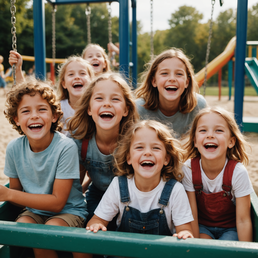 Childhood Joy: Laughter and Fun on the Playground