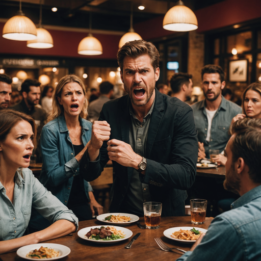 Yelling Match: Tensions Flare at Restaurant Table