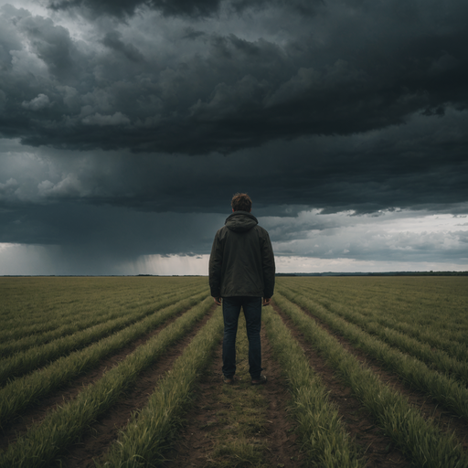 Solitude Under a Stormy Sky