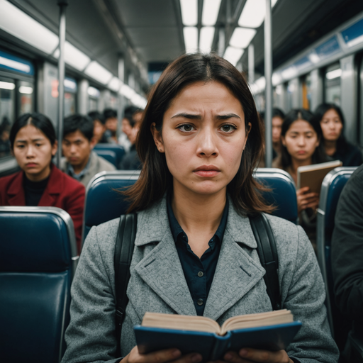 Lost in the Pages: A Moment of Quiet Contemplation on the Subway