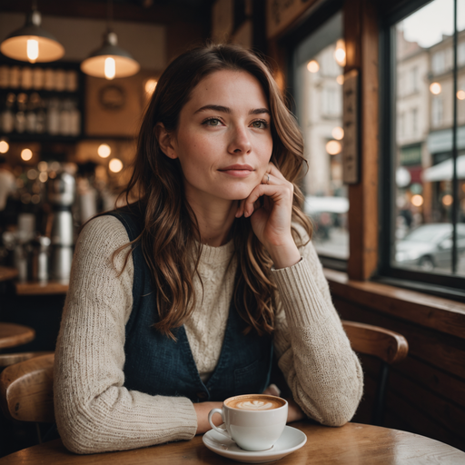 Lost in Thought: A Moment of Tranquility in a Cozy Cafe